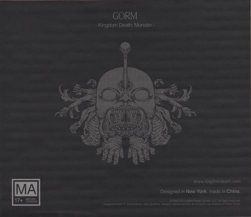 Обложка игры Kingdom Death: Monster. Gorm Expansion