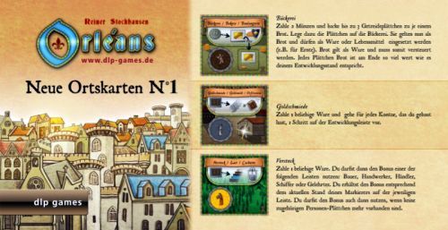 Orléans: Neue Ortskarten N°1