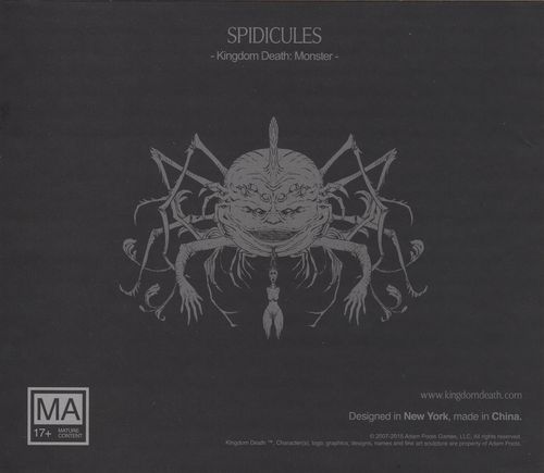 Обложка игры Kingdom Death: Monster. Spidicules Expansion